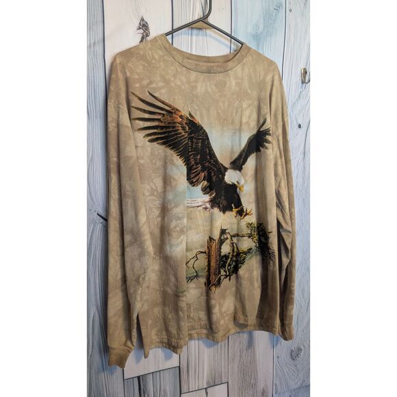 Men's The Mountain long sleeve 100% cotton Bald Eagle graphic shirt size XL - Picture 2 of 4